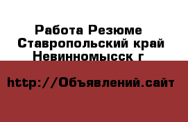 Работа Резюме. Ставропольский край,Невинномысск г.